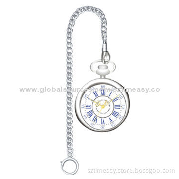 Hot Sale Pocket Watch with Metal Case and Band